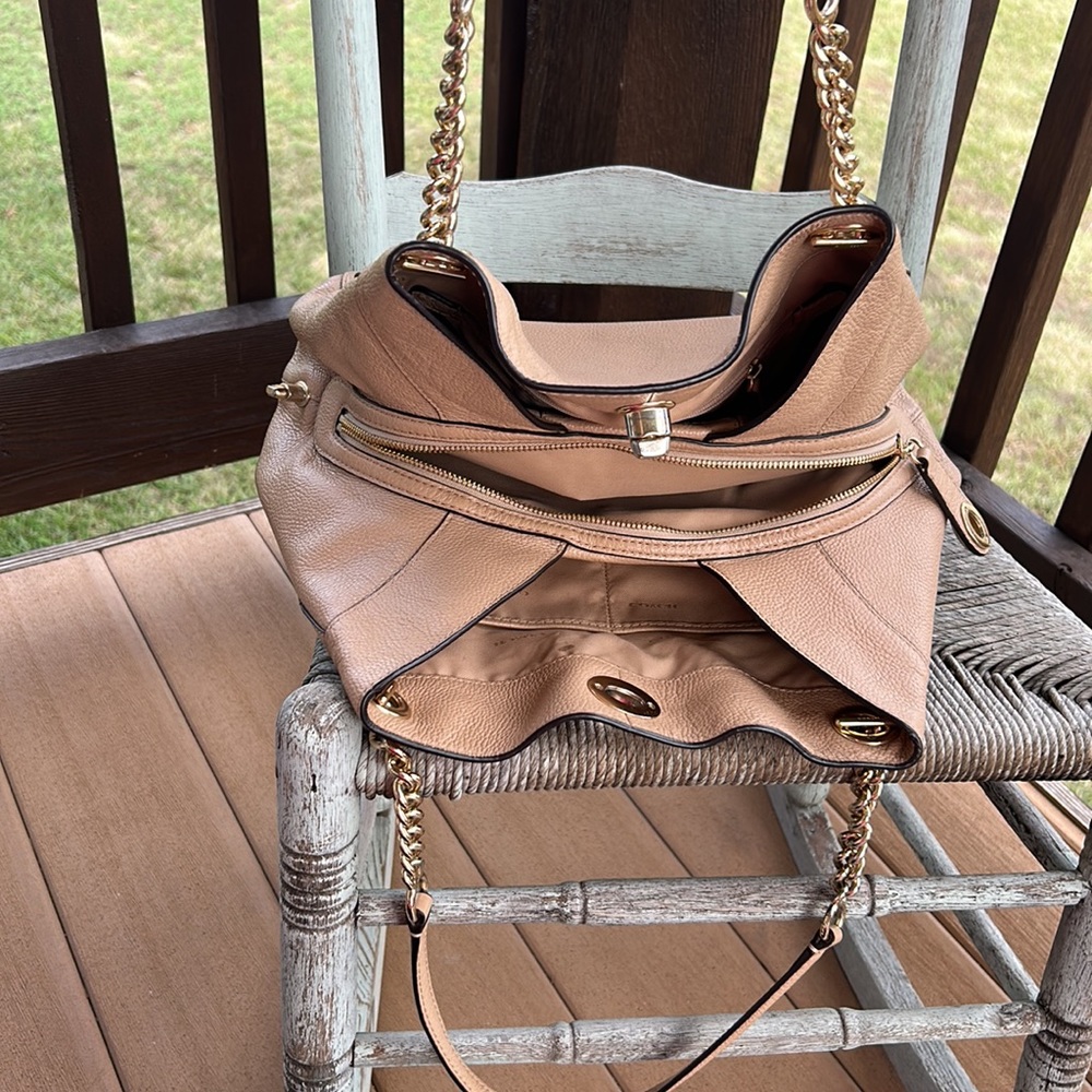 COACH Tan Edie Medium Shoulder Bag - Picture 4 of 16